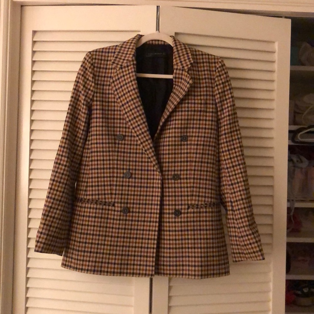 Zara NWOT basics Tweed Blazer